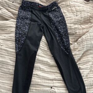 Black and Purple Patterned Breeches